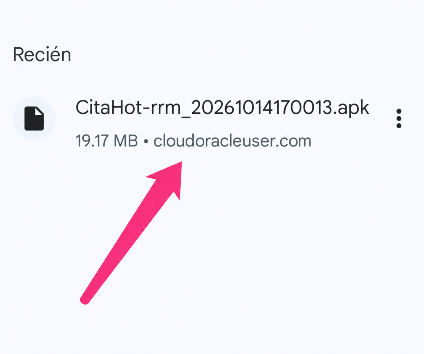 Captura del paso 2: Encuentra la APK